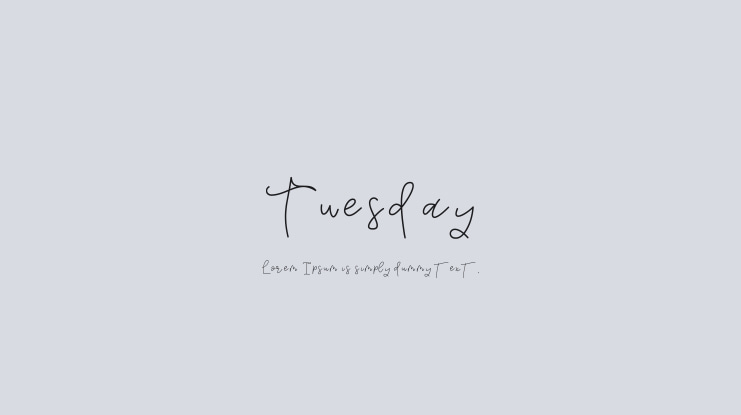 Tuesday Font
