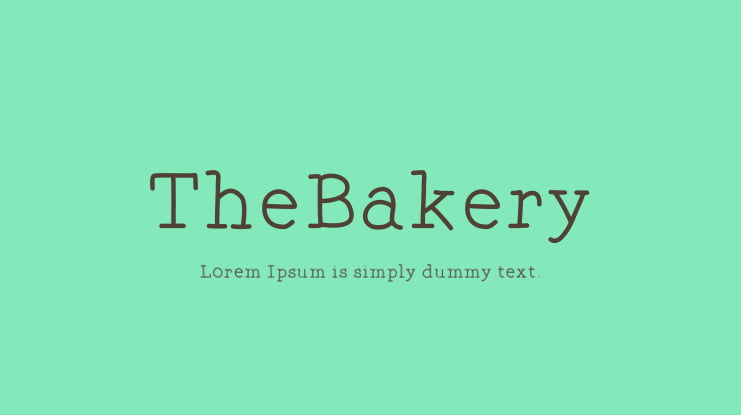 TheBakery Font