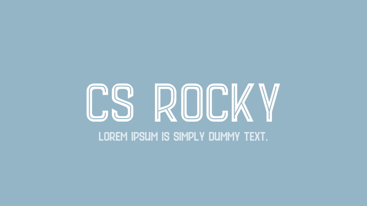 CS Rocky Font Family