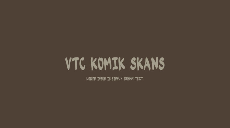 VTC Komik Skans Font Family