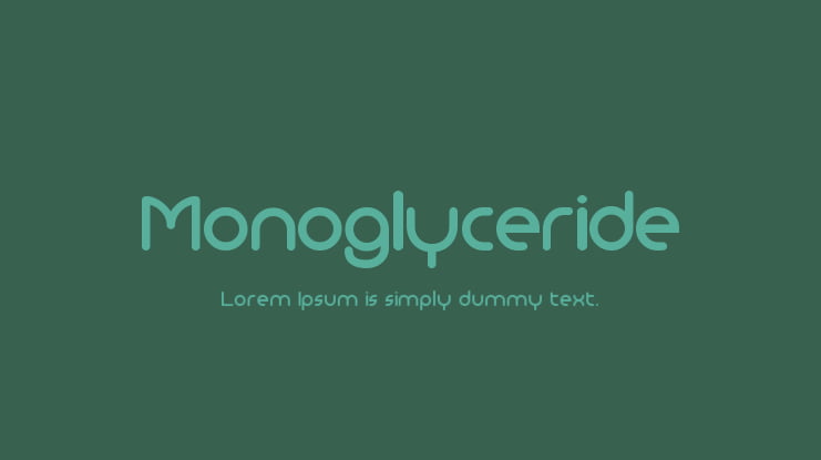 Monoglyceride Font Family