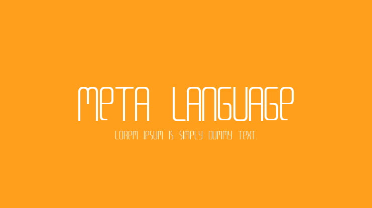 Meta Language Font