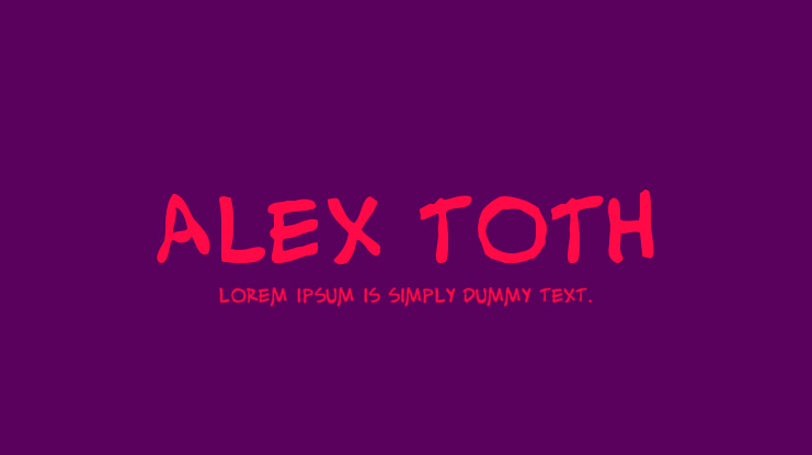 Alex Toth Font