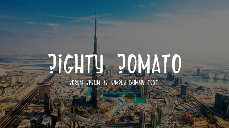 Mighty Tomato Font