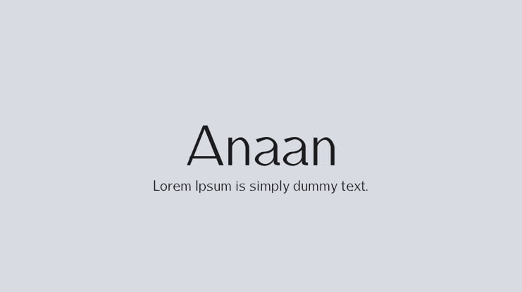 Anaan Font Family