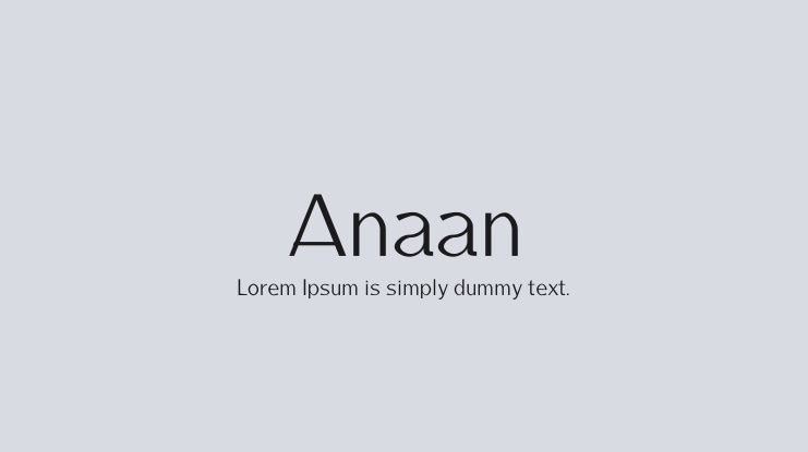 Anaan Font Family