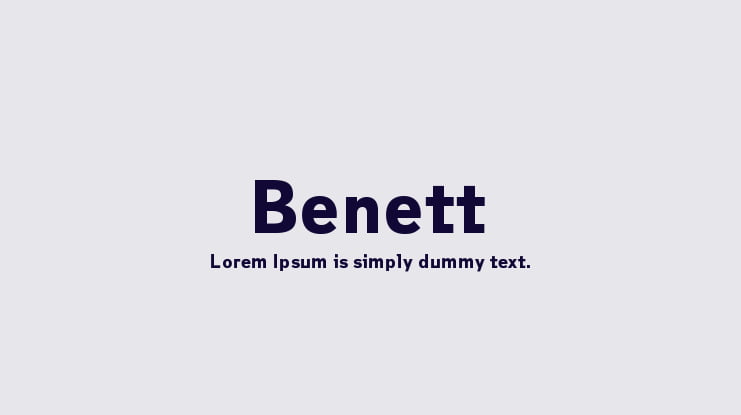 Benett Font Family