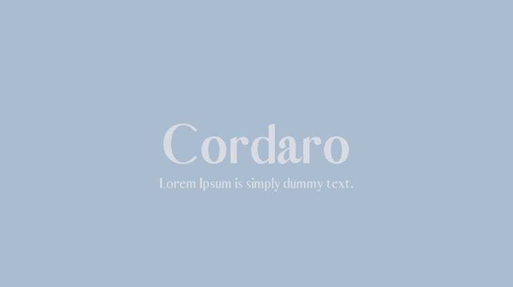 Cordaro Font Family