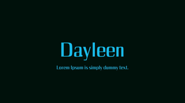 Dayleen Font Family
