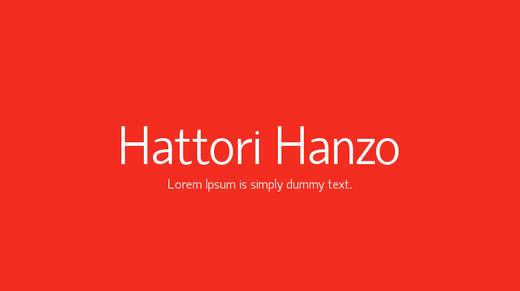 Hattori Hanzo Font Family