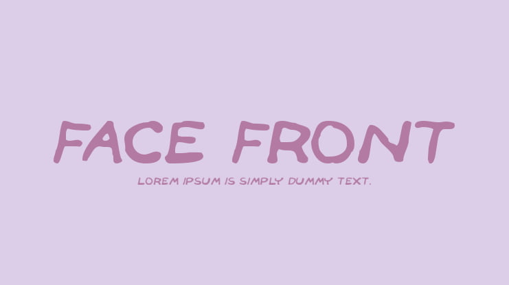 Face Front Font