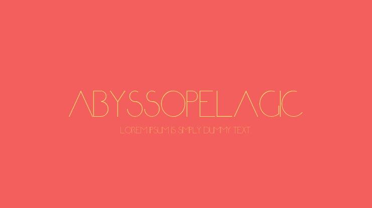 Abyssopelagic Font