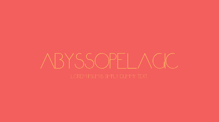 Abyssopelagic Font