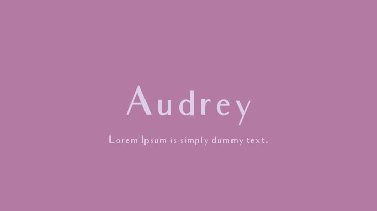 Audrey Font Family