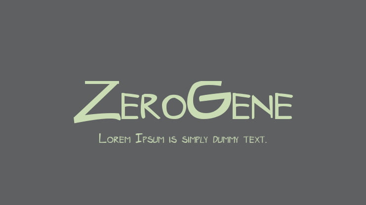 ZeroGene Font