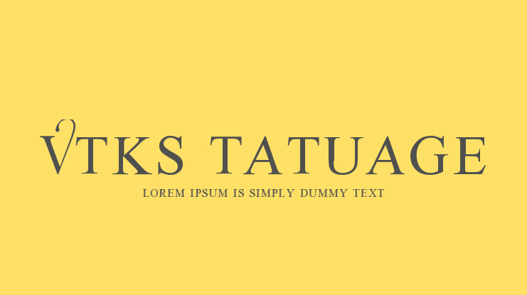 Vtks Tatuage2 Font