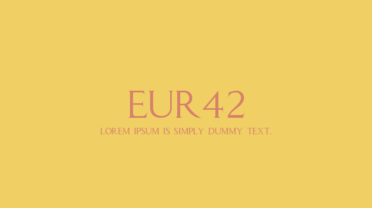 EUR42 Font