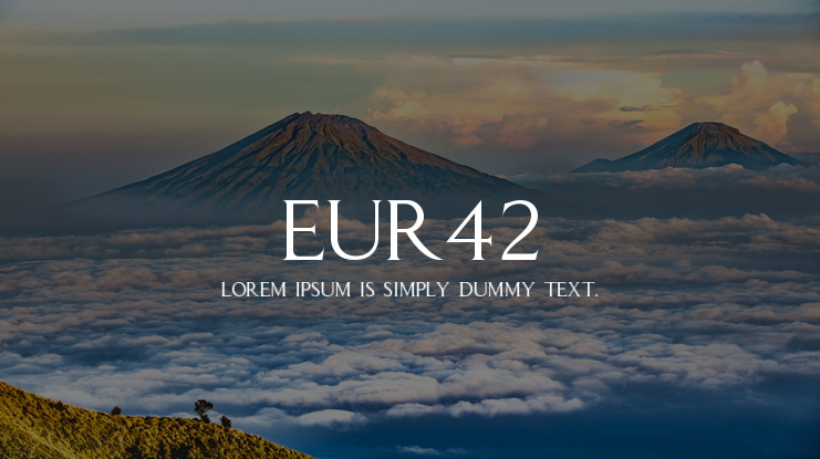EUR42 Font