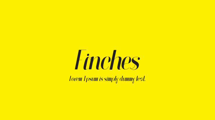 Finches Font