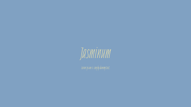 Jasminum Font