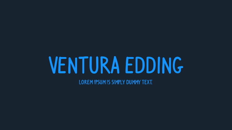 Ventura Edding Font Family