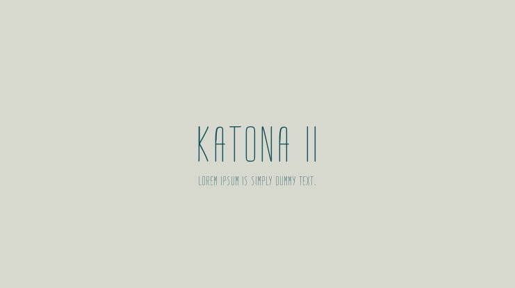 Katona II Font