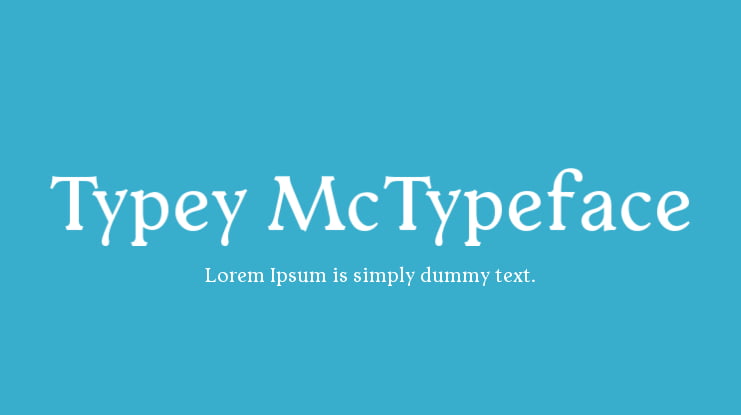 Typey McTypeface Font Family