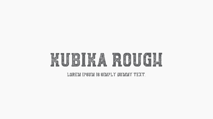 Kubika Rough Font Family