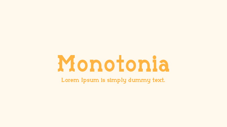 Monotonia Font