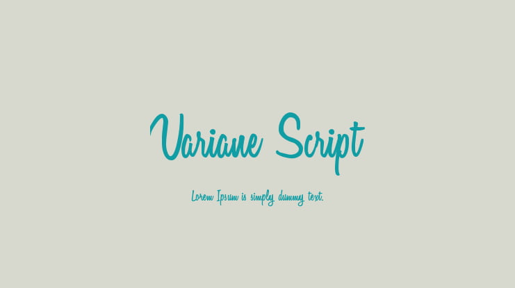 Variane Script Font