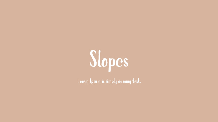 Slopes Font