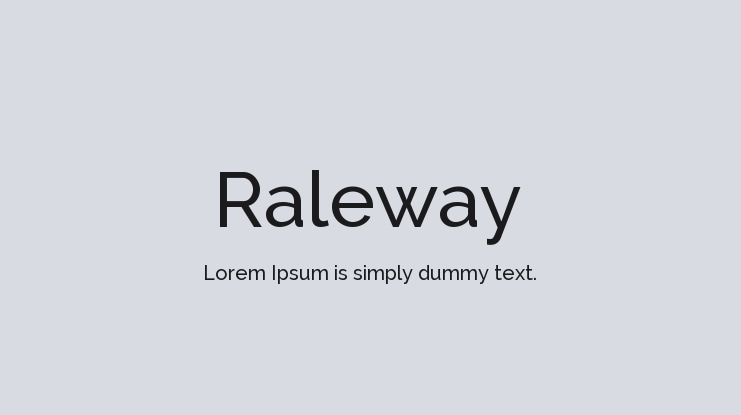 Raleway Font Family