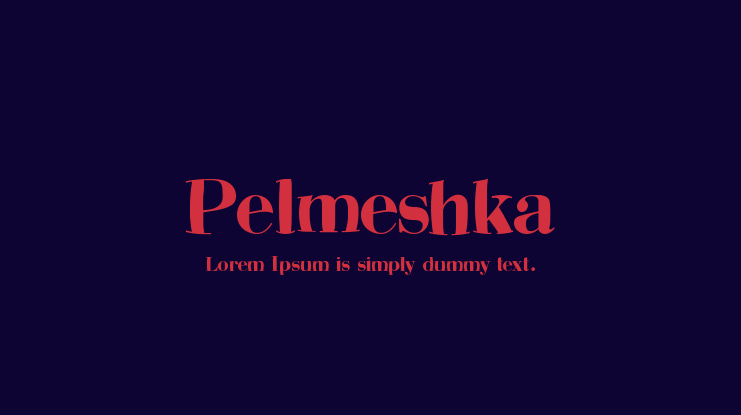 Pelmeshka Font