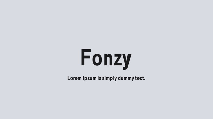 Fonzy Font Family