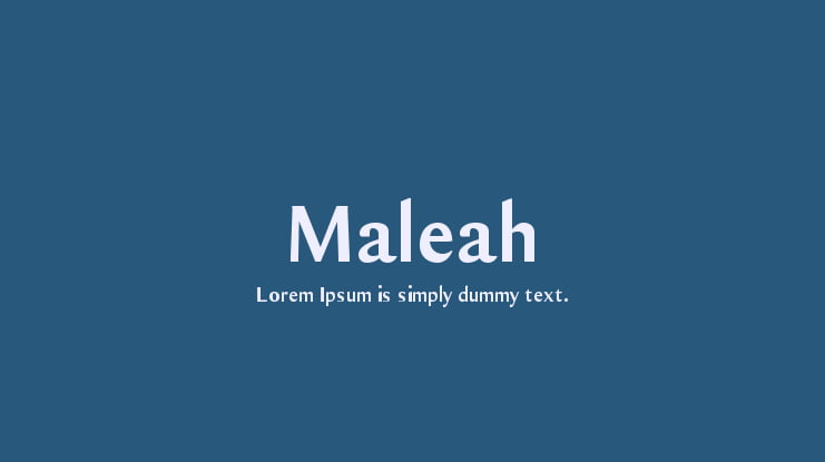 Maleah Font Family