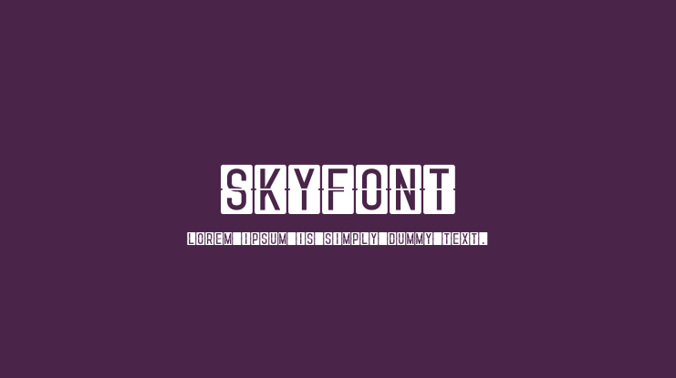 Skyfont Font