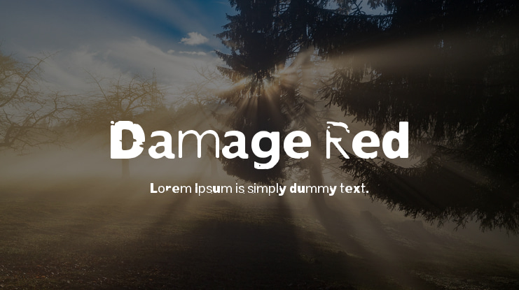 Damage Red Font