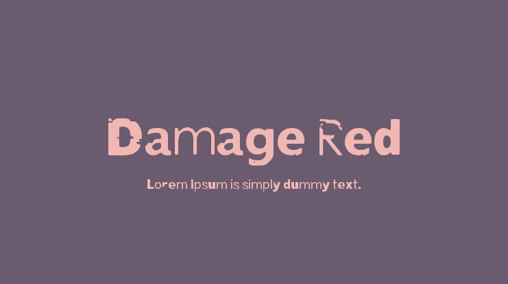 Damage Red Font