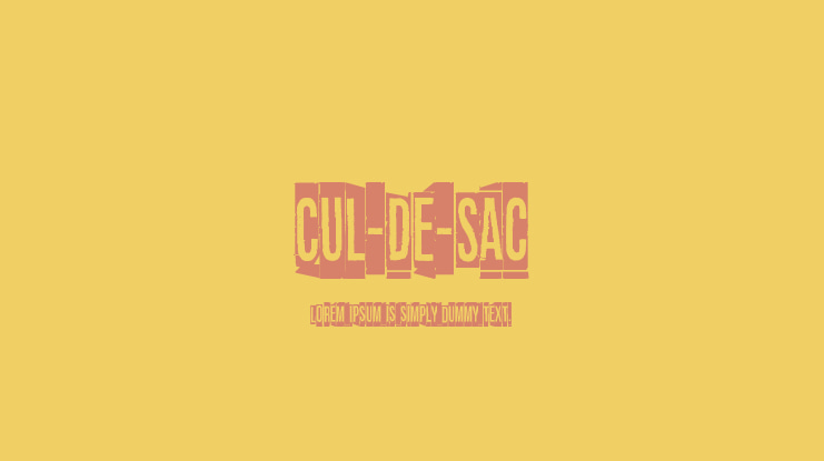 Cul-De-Sac Font