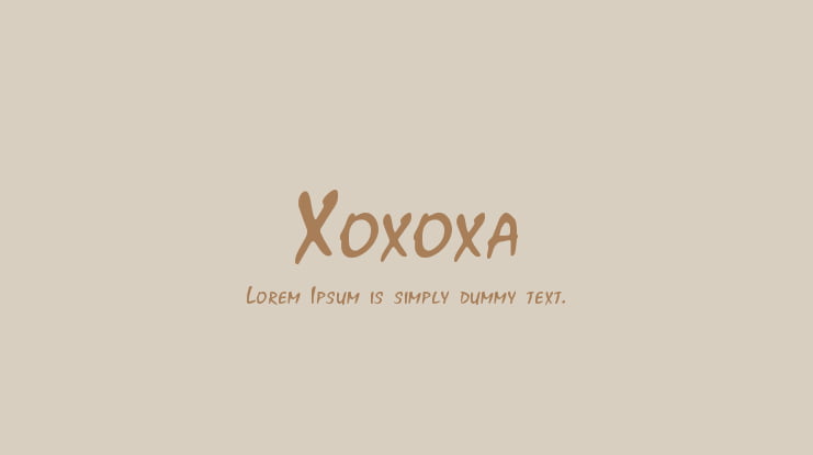 Xoxoxa Font