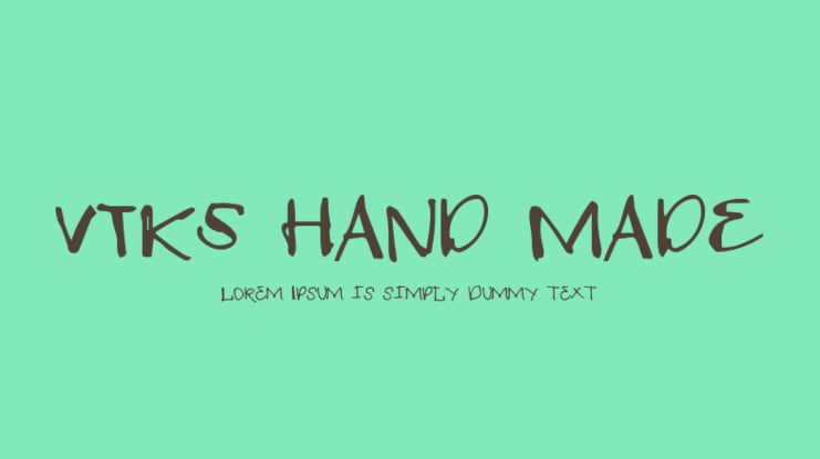 VTKS HAND MADE Font