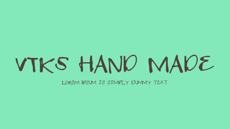VTKS HAND MADE Font
