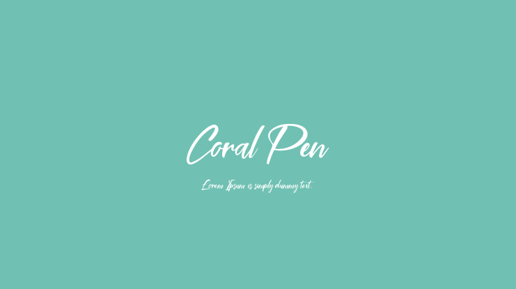 Coral Pen Font