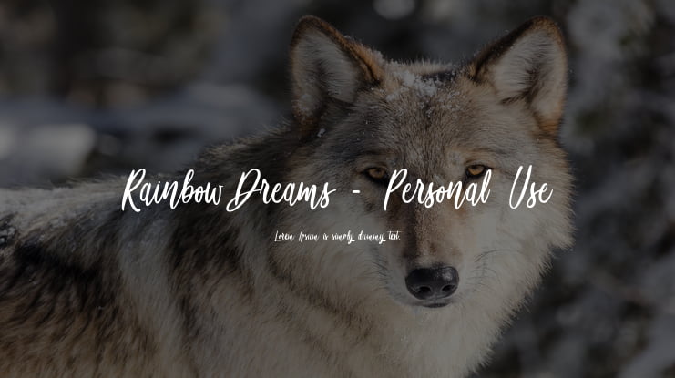 Rainbow Dreams - Personal Use Font