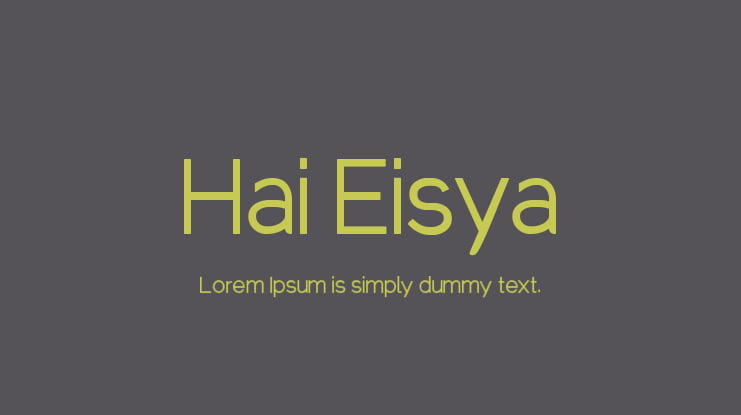 Hai Eisya Font