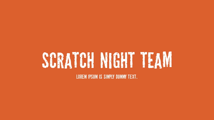 Scratch Night Team Font