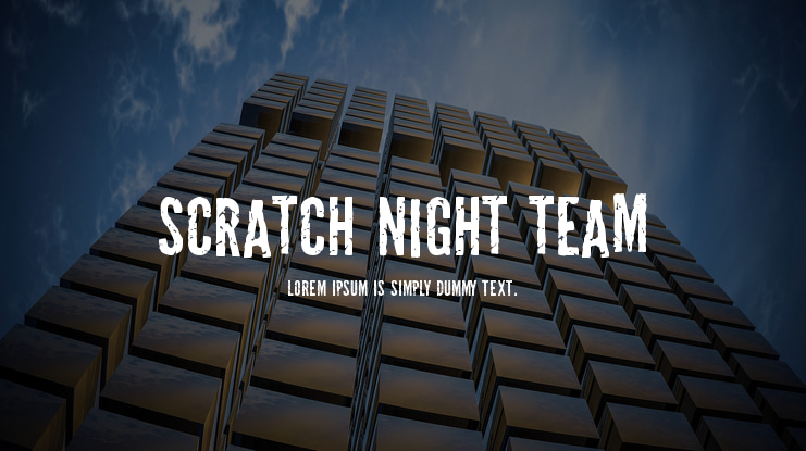 Scratch Night Team Font
