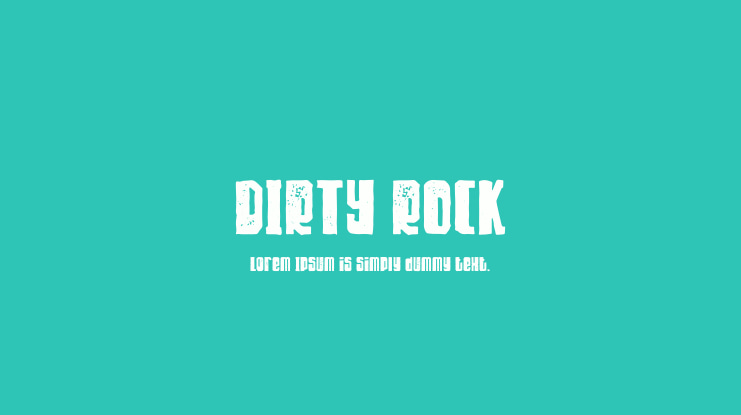 DIRTY ROCK Font