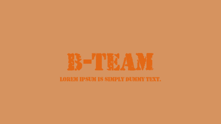B-TEAM Font