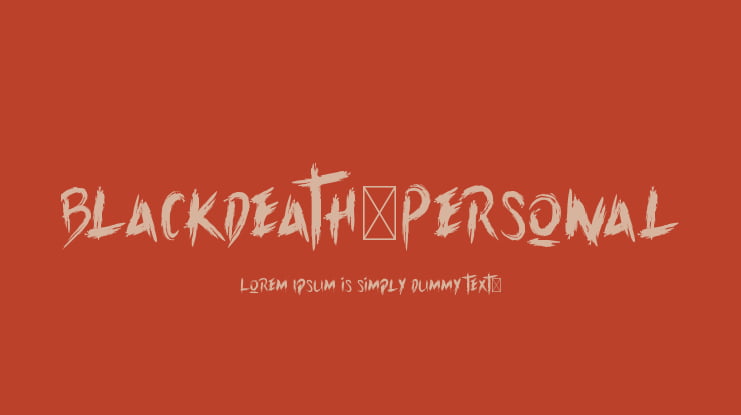 Blackdeath-Personal Font